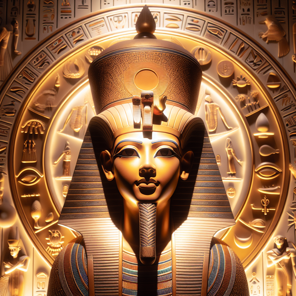 A representation of Amen Ra, the combined deity of Amun and Ra